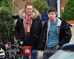 Rachel O'Byrne and Barry Keoghan - Rachel Griffiths filming scenes for her new movie 'Mammal' - Dublin, Ireland - Wednesday...