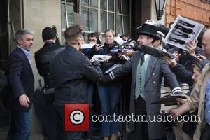 Bono and The Edge - Irish rockers U2 spotted as they left the Claridge's Hotel in London, United Kingdom -...