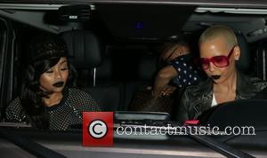 Black China and Amber Rose - A variety of celebs were photographed as they left the Pinz Bowling in Studio...