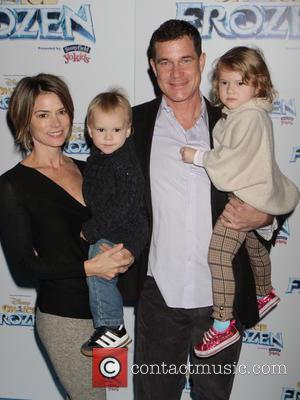 Dylan Walsh, Leslie Bourque and kids - Disney On Ice presents 'Frozen' at The Barclay's Center in Brooklyn - Arrivals...