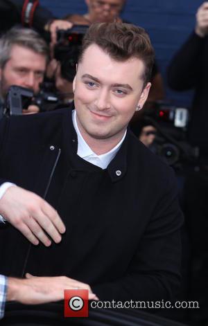 Sam Smith - Celebrities at the Sarm studios to record the Band Aid 30 single 'Do they Know It's Christmas'....