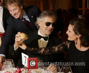 Andrea Bocelli, Veronica Berti and Marco Bocelli - Andrea Bocelli and wife Veronica celebrate Le Cirque's 40th anniversary at a...