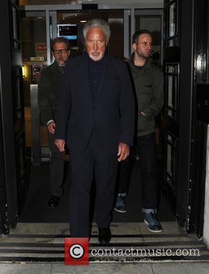 Tom Jones - Tom Jones and Ricky Wilson leaving BBC Radio 2 studios - London, United Kingdom - Monday 5th...