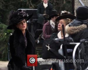 Kate Beckinsale and Chloe Sevigny - ate Beckinsale and Chloe Sevigny on the film set of 'Love and Friendship'. The...