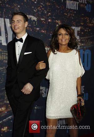 Sarah Palin and son - Saturday Night Live 40th Anniversary - Arrivals at Saturday Night Live - New York, New...