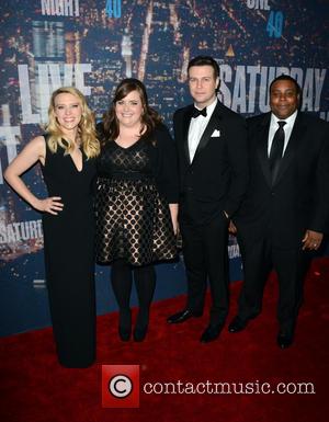 Kate McKinnon, Taran Killam and Keenan Thompson - A host of stars including previous cast members were snapped as they...