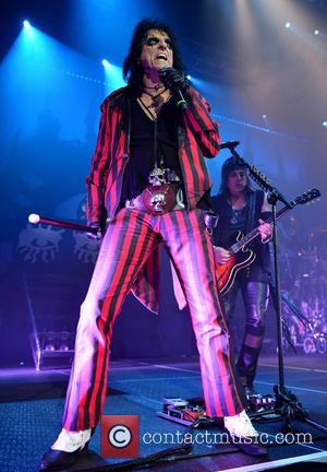 Alice Cooper and Ryan Roxie - Shots of rock legend Alice Cooper as he performed live on stage at Hard...