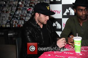 Blue and Antony Costa - Blue sign copies of their new album 'Colours' at HMV in Birmingham at HMV Bullring...