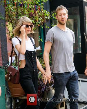 Taylor Swift Shares Adorable Pool Picture With Calvin Harris