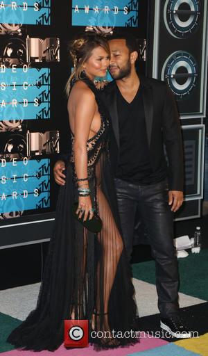 Chrissy Teigen , John Legend - 2015 MTV Video Music Awards (VMA's) at the Microsoft Theater - Arrivals at Microsoft...