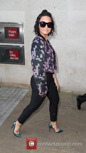 Demi Lovato - Demi Lovato arriving at the BBC Radio 1 studios to perform on the Live Lounge at BBC...
