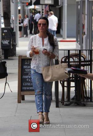 Kyle Richards - Kyle Richards has lunch with a friend at Comoncy cafe in Beverly Hills at beverly hills -...