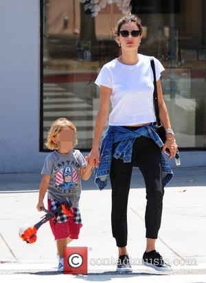 Alessandra Ambrosio , Noah Phoenix Ambrosio Mazur - Alessandra Ambrosio takes her son Noah shopping for some party supplies. The...