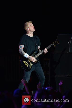 Mark Hoppus performing with his band Blink-182 at the Perfect Vodka Amphitheatre - West Palm Beach, Florida, United States -...