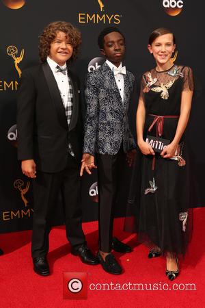 Gaten Matarazzo, Caleb Mclaughlin and Millie Bobby Brown