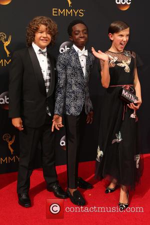 Gaten Matarazzo, Caleb Mclaughlin and Millie Bobby Brown