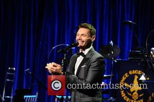 Ryan Seacrest talks to the audience at the Friars Club Gala who honoured the Icon Award to Martin Scorsese held...