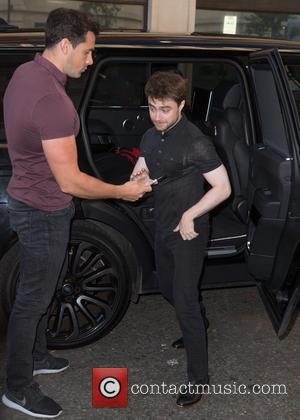 Daniel Radcliffe pictured arriving at the Radio 2 studio at BBC Portland Place - London, United Kingdom - Friday 23rd...