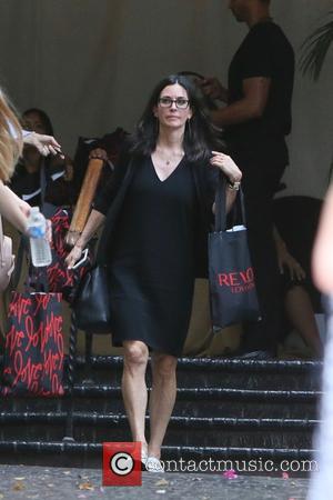 Courteney Cox seen leaving Revlon's Annual Philanthropic Luncheon held at Chateau Marmont, West Hollywood, Los Angeles, California, United States -...