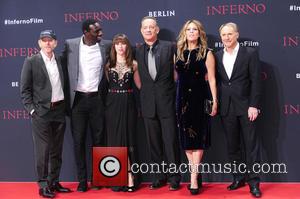 Ron Howard, Omar Sy, Felicity Jones, Tom Hanks, Rita Wilson and Dan Brown