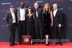 Ron Howard, Omar Sy, Felicity Jones, Tom Hanks, Rita Wilson and Dan Brown