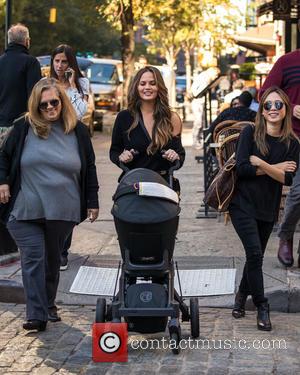 Chrissy Teigen out and about with her baby and a friend in New York City, United States - Friday 14th...