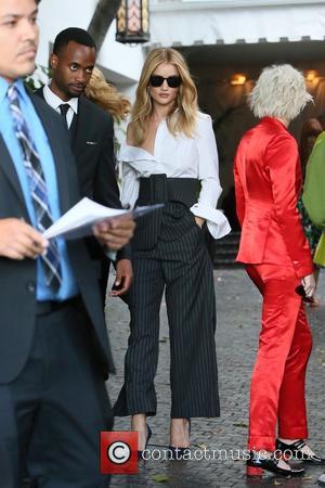 Rosie Huntington-Whiteley seen arriving at the CFDA Vogue party held at Chateau Marmont, Los Angeles, California, United States - Wednesday...