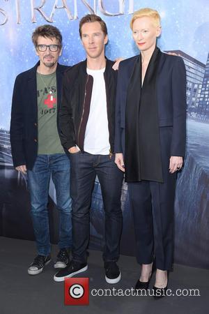 Scott Derrickson, Tilda Swinton and Benedict Cumberbatch