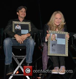 Johnny Simmons and Beverly D’angelo