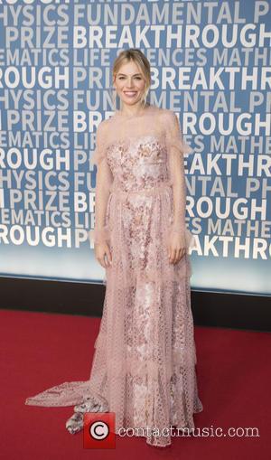 Sienna Miller seen on the Red Carpet for the 2017 Breakthrough Prize awards held at NASA Ames Research Center in...