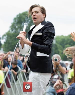 The Hives and Pelle Almvqvis at Hyde Park, London.