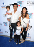 Mario Lopez, Dominic Lopez, Gia Francesca Lopez, Courtney Mazza and Courtney Lopez