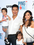 Mario Lopez, Dominic Lopez, Gia Francesca Lopez, Courtney Mazza and Courtney Lopez