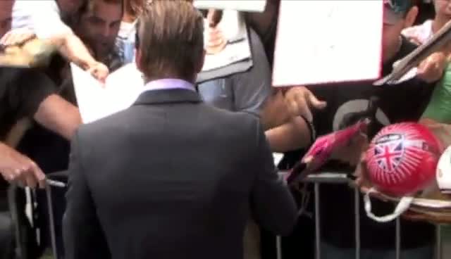 David Beckham Meets Fans At Good Morning America Taping