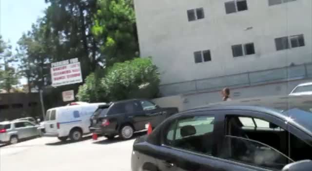 Robin Antin out walking her dog in Hollywood