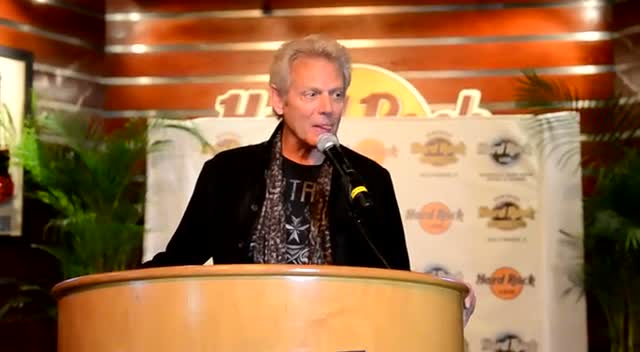 Don Felder Presents Gibson Jacket As A Gift To Hard Rock Hotel And Casino