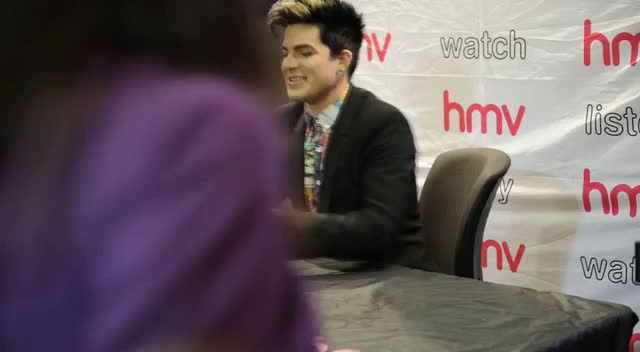 Adam Lambert Is All Smiles At An Autograph Session Promoting Latest Album - Part 1