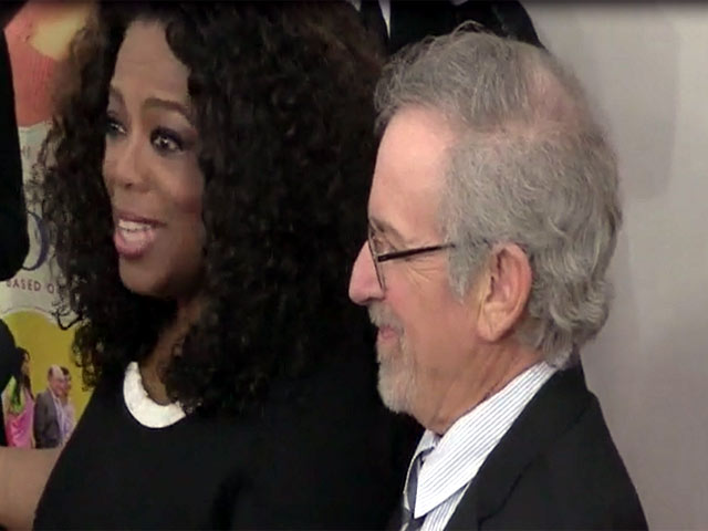 Oprah Winfrey And Steven Spielberg Pose Together At 'The Hundred-Foot Journey' NY Premiere - Part 1