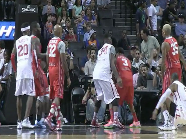 Rihanna Looks On As Ex, Chris Brown, Competes In Basketball Game - Summer Classic Charity Basketball Game Part 5