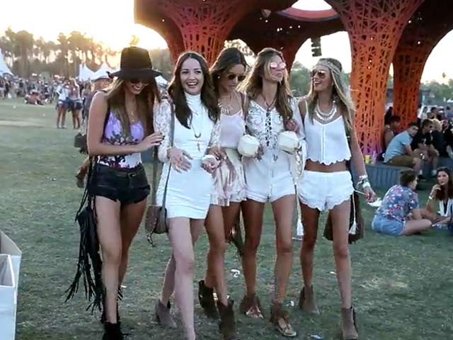 Alessandra Ambrosio Co-Ordinates With Stylish Friends At Coachella 2015